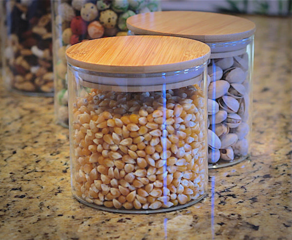 Glass Jars With Airtight Sealed Bamboo Lids Containers. -  Canada