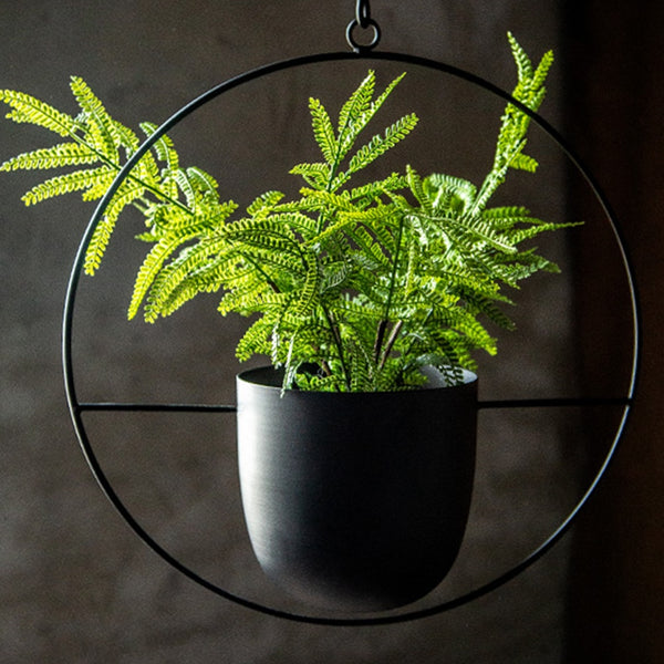 black metal hanging planter Vetta Hanging Planter – BhomVu.com